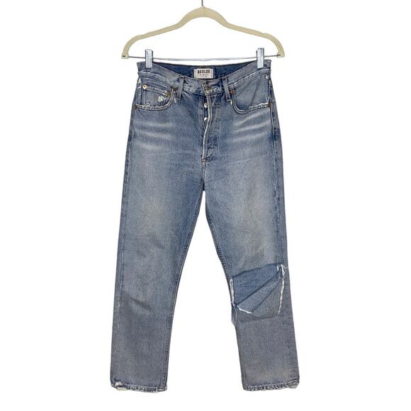 Agolde Riley Hi Rise Straight Crop Jeans - Picture 1 of 11